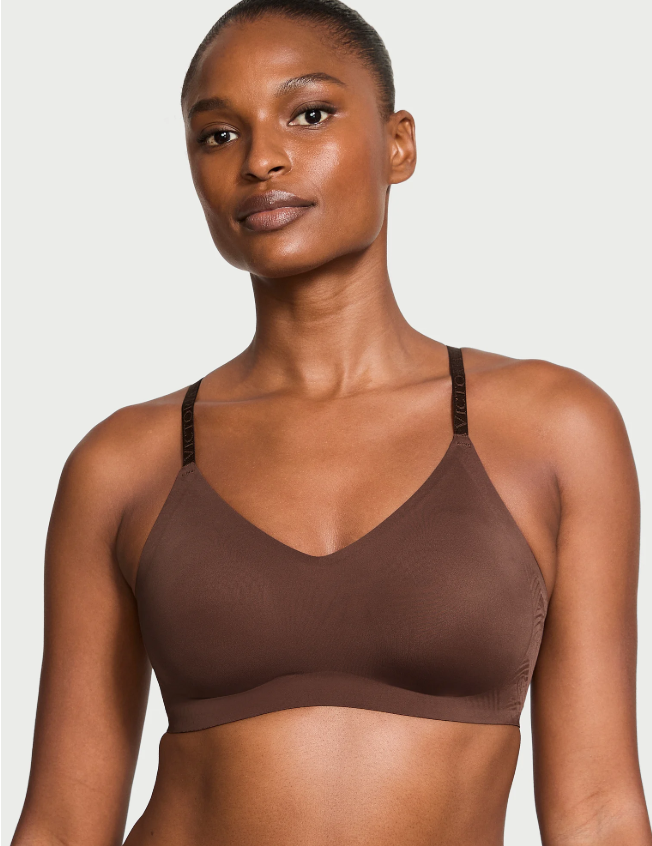 Brasier cómodo sin aros y ligeramente forrado XL cafe